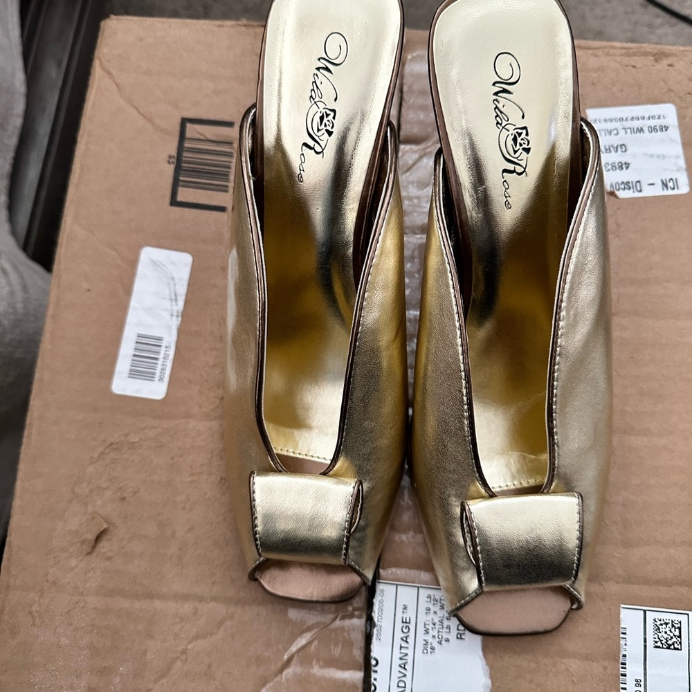 Golden Wild Rose Heels